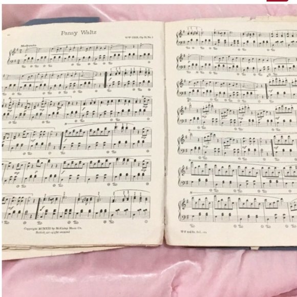 Antique Ephemera- 1940 Piano Sheet Music & Paper